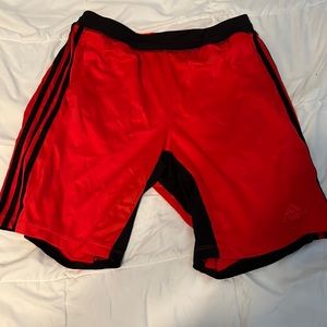 Red Adidas Athletic Shorts